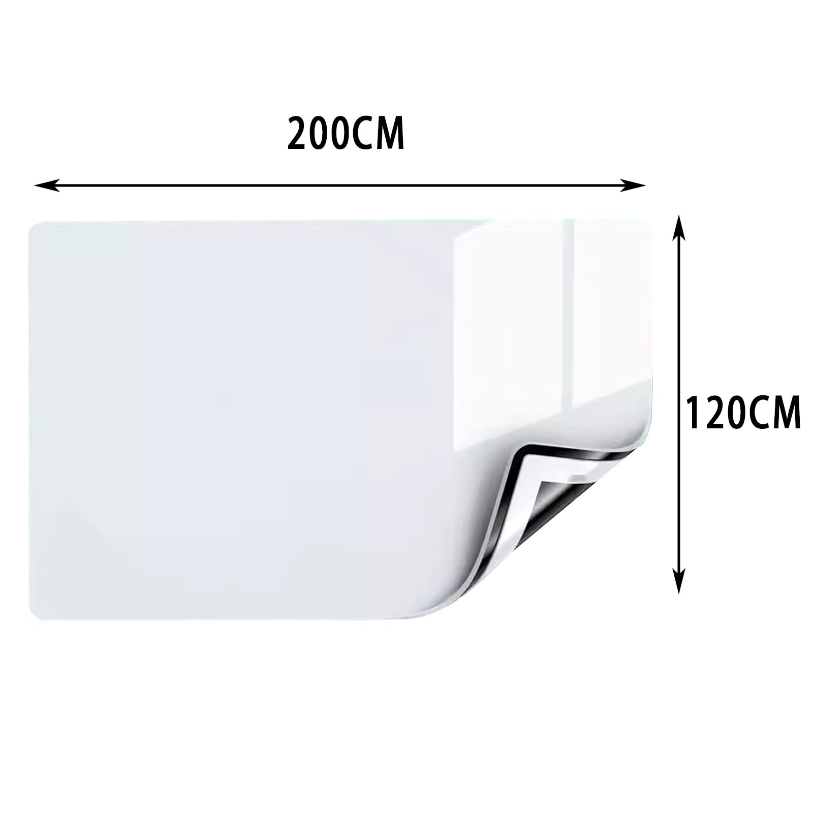 Adhesivo para Pizarra Blanca extraíble, Papel de Pizarra para Pared, tableros Adhesivos de Limpieza en seco, Papel Autoadhesivo Grande para la Escuela, Oficina, menú del hogar, 120