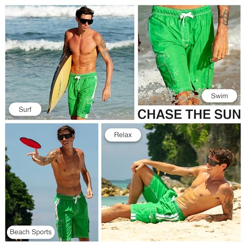 Image of Kanu Surf Men's Big Viper Extended Size Stripe Swim Trunk