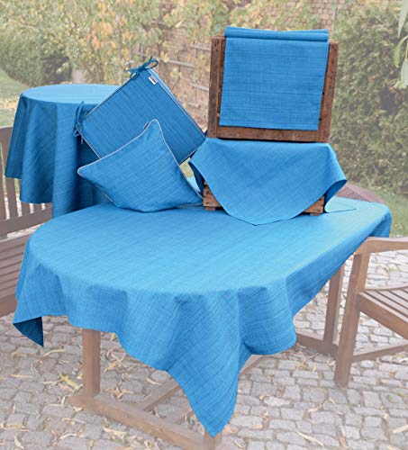 Outdoor Table Linen Weatherproof for Outdoor and Indoor Use - Choice of Size and Colour (90 x 90 cm, Turquoise) - Image 2
