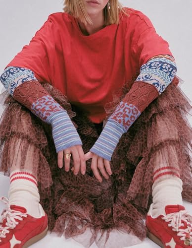 Women Lace Layered Long Skirts Elastic Waist Ruffle Flowy Maxi Slip Skirts See Through Pleated Tulle Skirts2