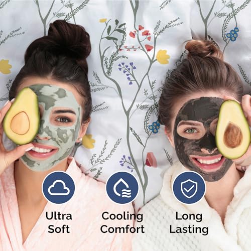 Image of King 4 Piece Floral Sheet Set - Soft, Breathable & Cooling - Wild Flower | 1 Flat, 1 Fitted & 2 Pillowcases w / Deep Pockets, Boho Botanical Floral Bedding, Breathable & Cooling, Wrinkle & Fade Free