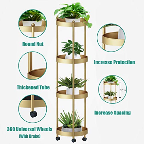 Nordic Iron Art Plant Stand - Multilayer Verplaatsbare Display Pots Houder - Waterdichte Balkon Scindapsus Bonsai Plank, 2 Stijlen - Afbeelding 5