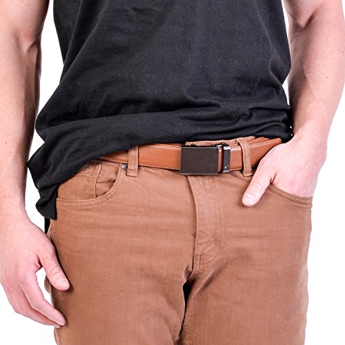 Image of Mission Belt Men's Leather Ratchet Belt, 40mm Metal Collection