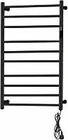 Toalheiro Térmico Grande Redondo Preto Bivolt com Timer Embutido - Kzi (Fio Lado Esquerdo, Grande)