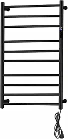 Toalheiro Térmico Grande Redondo Preto Bivolt com Timer Embutido - Kzi (Fio Lado Esquerdo, Grande)
