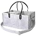 Sayhamora Baby Diaper Caddy with Shoulder Straps - Nursery Storage Bin and Car Organizer for Diapers and Baby Wipes