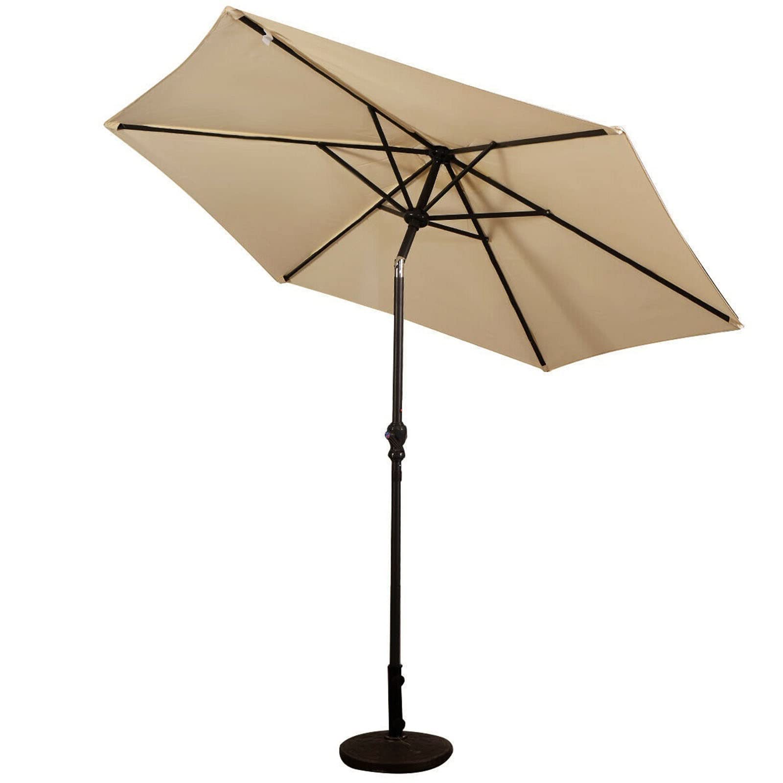 WDSOPK Outdoor Garden Parasol with Crank Handle and Tilt Adjustment 2.7 M Patio Umbrella