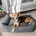 4L Textil Molly Katzenbett flauschig Katzenkörbchen Katzensofa Kuscheliges Hundebett kleine Hunde Katzenkorb waschbar Hundekorb für Welpen Grau (60x40 cm, Grau)