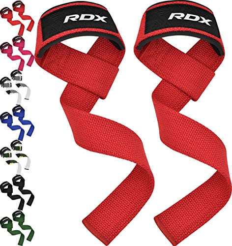 RDX Weight Lifting Straps Powerlifting Deadlifting Anti Slip 60CM Hand Bar Grip 5MM Neoprene Wrist Support Heavy Duty Weightlifting Bodybuilding Workout