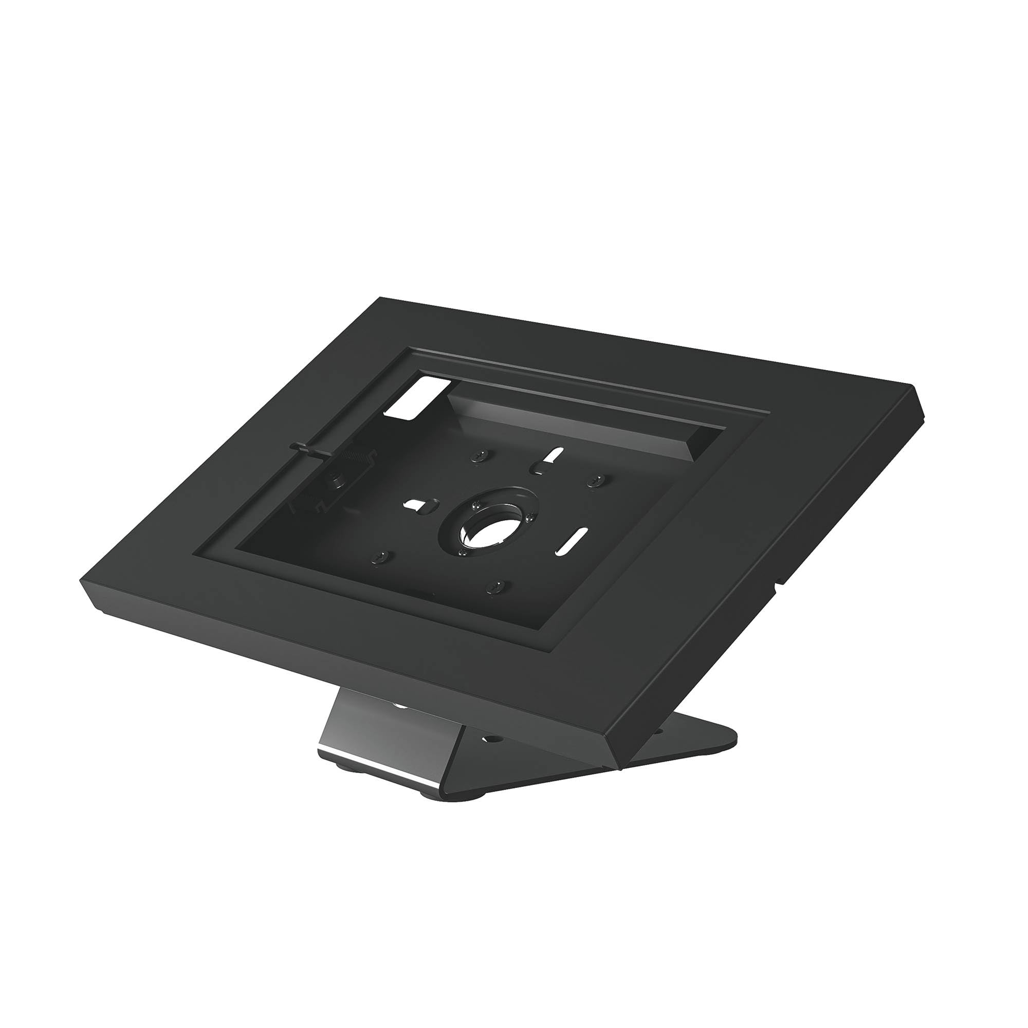 conecto Tablet Counter Holder with Lockable Steel Case for Tab A 10.1 (2019)/Tab A7/S6 Lite 10.4/10.5"/11 and iPad 5/6/7/8/9 Air 9.7" 10.5" 10.9" iPad Air 9.7" 10.5" 11, Black