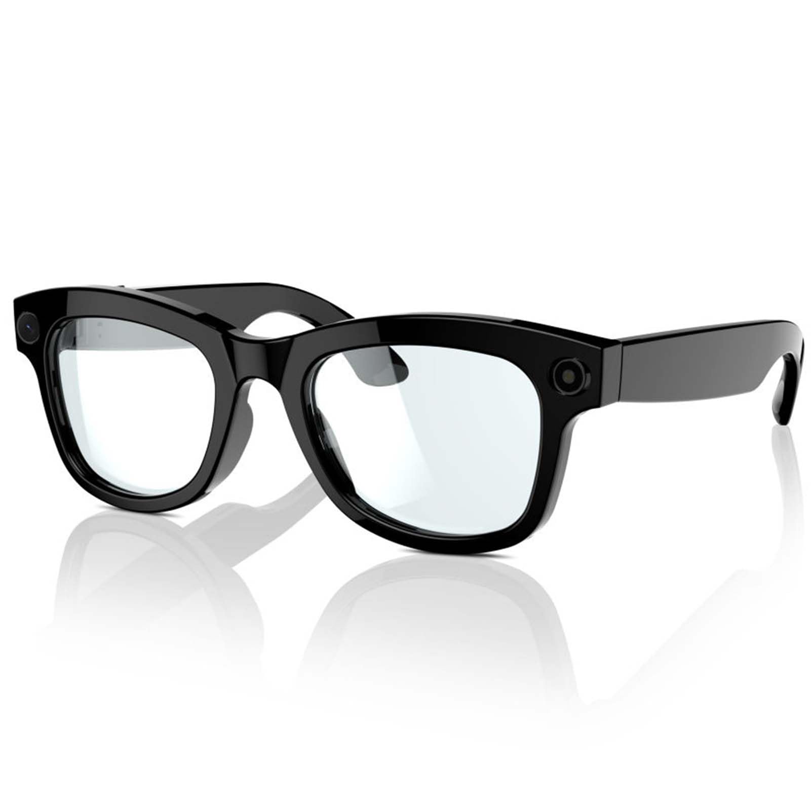 AI Smart Glasses 8MP Camera Translation Noise Reduction Voice Assistant Music Playback Photo Taking Compact Lightweight Design Black