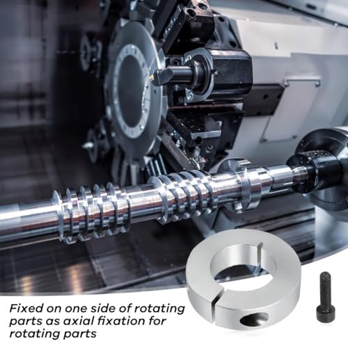 Laroal 4PCS Einstellringe 20 mm Einstellring Achse Geteilte Einstellringe Wellenbegrenzungsring aus Stahl mit Gewindestift Wellenverschlüsse