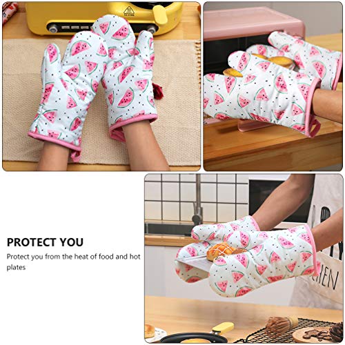 Lurrose 2 Unidades de Luvas para Cozinhas para Cozinhas Micro Ven- Mitts Melancia Luvas Resistentes