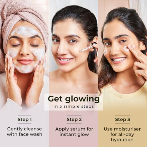 Image of XYST Glow Facial Skincare Kit Pack of 3 | 10% Vitamin C & Hyaluronic Acid | Reduces Tanning & Pigmentation | Brightens & Adds Radiance | All skin type