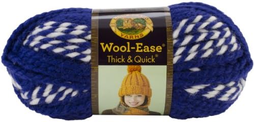 Lion Brand Yarn Company 1-Piece Wool-Ease Thick and Quick, Crimson, Red/ White