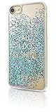 Coque rigide liquide avec paillettes bleues Guess All I do is shine pour iPhone6/6S/7/8
