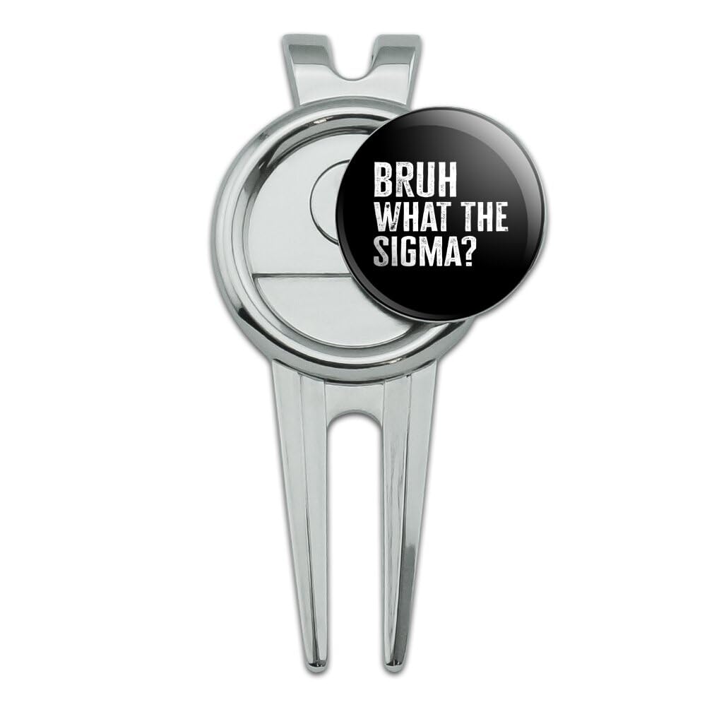 GRAPHICS & MORE Bruh What The Sigma? Golf Divot Repair Tool and Ball Marker