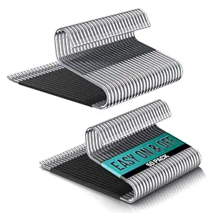 Stainless Steel Hangers for Men- Pant Hangers Non Slip Open Ended Trouser Hanger Set (50)