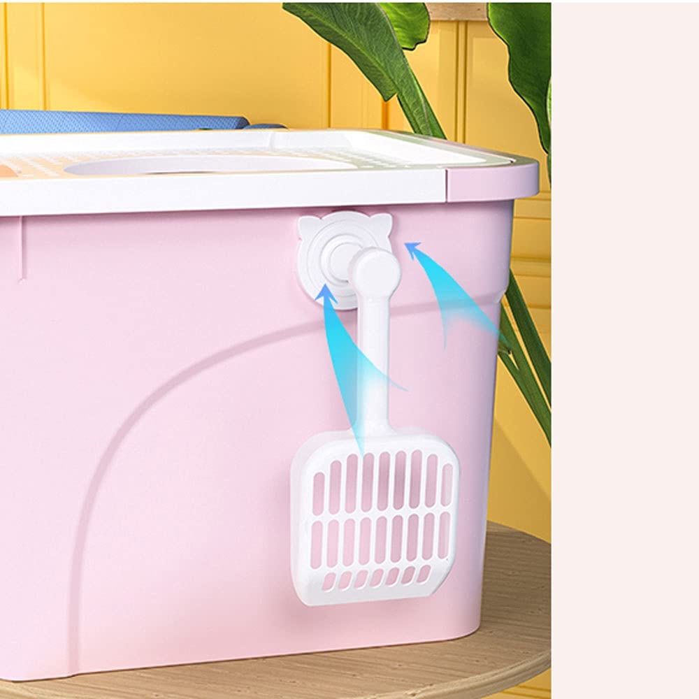 TOMYEUS Lettiera per Gatti Flip Double Door Cat Toilet Toilet Pet Completamente Chiuso Deodorante Toilet Cat Splash-Proof Aoom Grande vasino for Gatti Toilette per Gatti (Color : C)