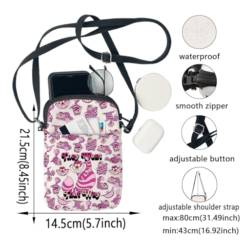 KEYCHIN Alice Cat Crossbody Bag Alice Fans Gifts They Went That Way Shoulder Bag Alice Cat Merchandise2