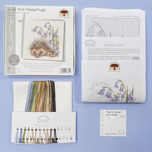 Image of Bothy Threads Counted Cross Stitch Kit - Love and Hedgehugs