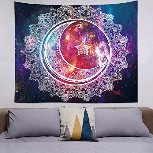 Bubunix Tapiz de Pared para Dormitorio, salón, Colgante, Tapices Indios, Tapices Bohemio, Mandala, Elefante Tapices Hippies Decorativos Alfombra de Pared 130 x 150 cm (Style 10)