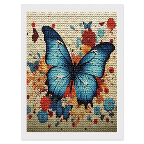 Arte de gemas de mariposa VstaDank: pintura de diamantes redondos para adultos