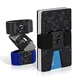 FIDELO Carbon Fiber Minimalist Wallet – Slim RFID Credit Card Holder Money Clip for Men