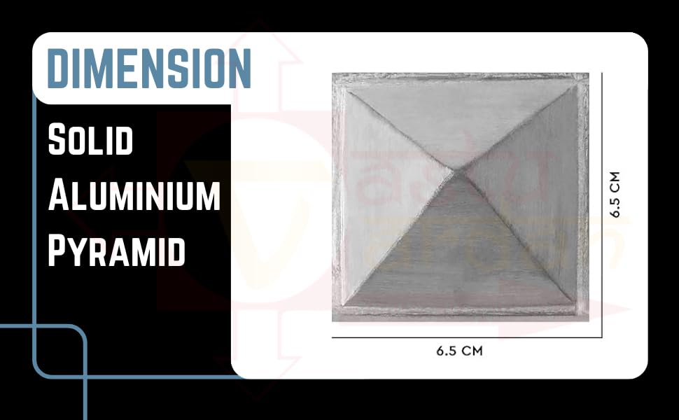 Image of Aluminium Pyramid | Vastu Remedy | Aluminium Solid Pyramid | Yantra for Healing | for Positive Energy (Pack of 1)