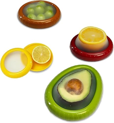 Fruipbox 4 PCS Silicone Fruit and Vegetable Storage,Containers Avocado Saver