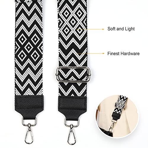 AiQInu Taschengurte zum Wechseln Verstellbarer Schultergurt Breit 3.8cm, Längenverstellbarer 80-140cm Schulterriemen für Schultertasche Tragetaschen und Handtaschen,DIY Zubehör für Tasche