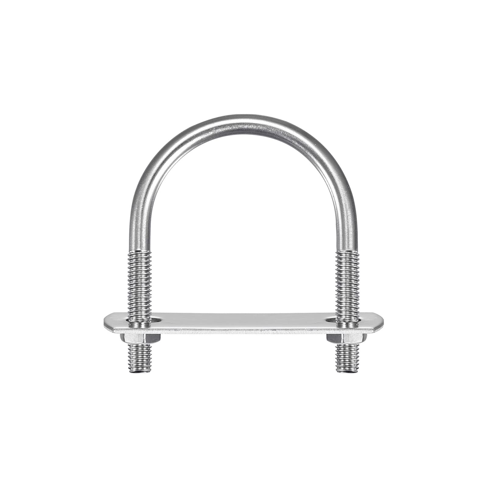 uxcell Round U-Bolts, 44mm(1.73") Inner Width 62mm Length M6 304 Stainless Steel U Clamp Bolt with Nuts Washers and Plates, for Boat Trailer