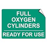 Full Oxygen Cylinders Ready for Use Business Label Decal Sticker Sticks to Any Surface