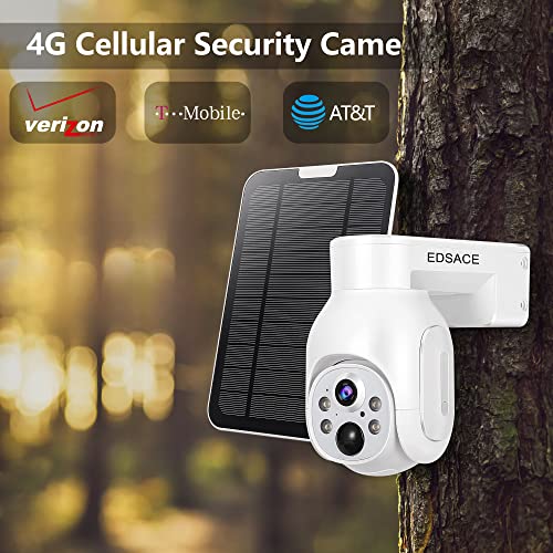 3G/4G Lte Outdoor Solar Powered Cellular Security Camera Pir Motion Recording Total Wire-Free Solar Ptz Speed Dome Camera Pan Tilt 360°View Battery Camera Two-Way Audio Weatherproof 3Mp Hd Recorder #TOP1