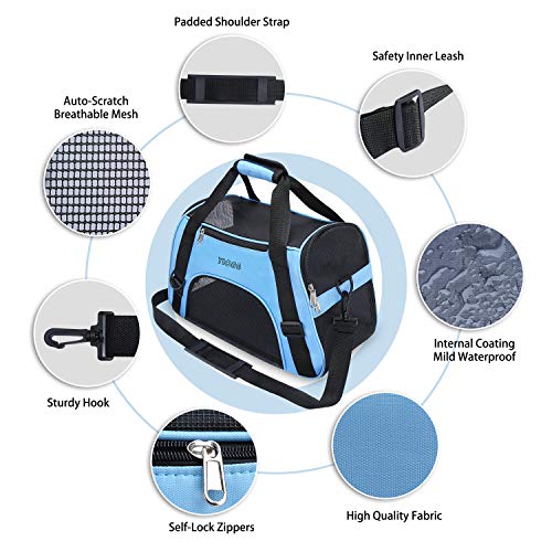 Ylong Cat Carrier Airline Approved Pet Carrier,Soft-Sided Pet Travel Carrier For Cats Dogs Puppy Comfort Portable Foldable Pet Bag,Airline Approved #TOP2