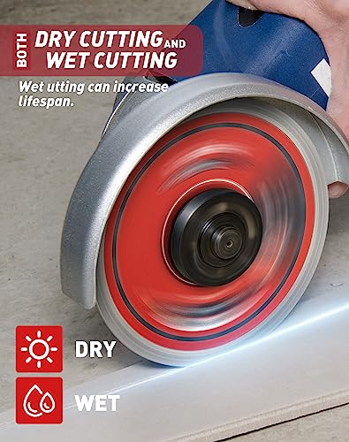 EZARC 4 inch Super Thin Diamond Blade, Diamond Saw Blades for Angle Grinder, 4" Tile Blade for Smooth Cutting Porcelain Ceramic Granite Marble Tile, 7/8"-20mm-5/8 Arbor (2 Pack)