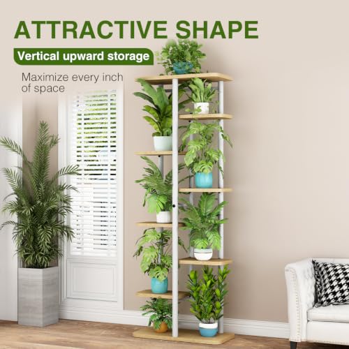 Image of LINZINAR Plant Stand Indoor 4 Tier Metal Corner Tall Flower Shelf