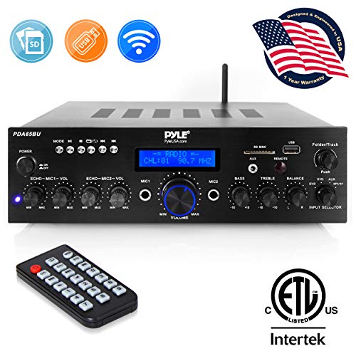 Wireless Bluetooth Power Amplifier System - 200W Dual Channel Sound Audio Stereo Receiver