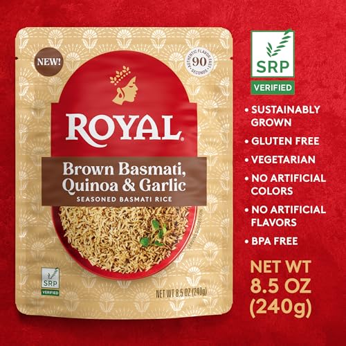 Image of Royal Basmati Brown Rice with Quinoa and Garlic - (6 Pack) 8.5 oz Pouch