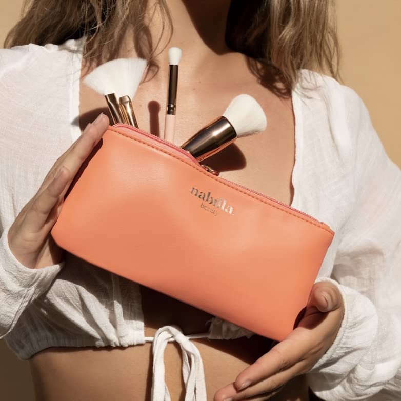 Kit pinceaux Essentiels Nabilla Beauty avec trousse maquillage visage et yeux