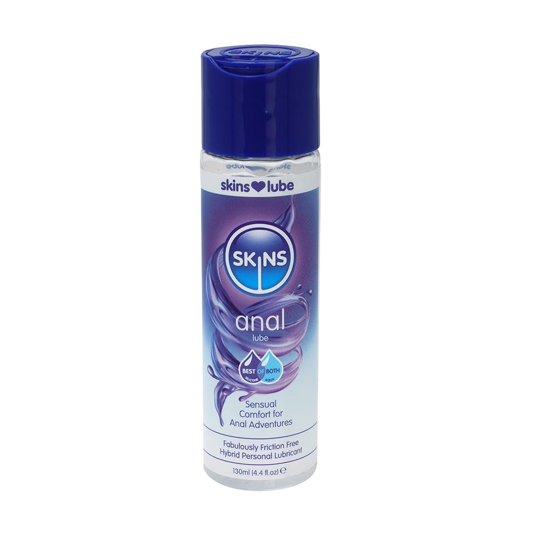 SKINS Anal Lube – A Fusion of Water Based lube and Silicone lube – SKINS First Hybrid Anal Lube, Slippery Silicone Based Lubricant and Silky Smooth Water Based Lubricant