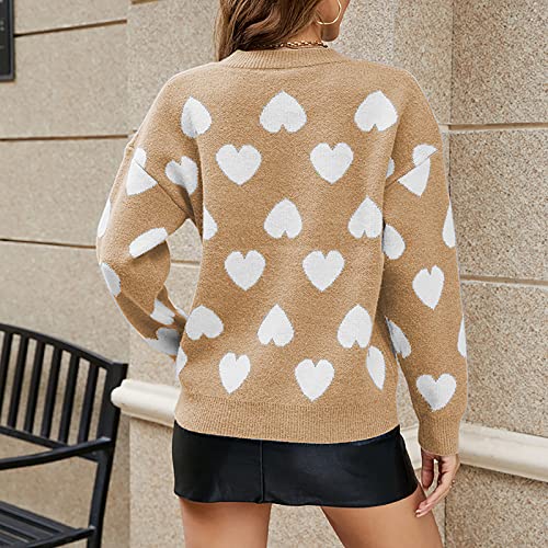 Women Knit Crewneck Sweater Casual Thick Long Sleeve Tops Pullover Warm Tops Cowl Neck Chunky Sweaters2