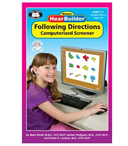Super Duper Publications | HearBuilder Following Directions Computerized Screener | Educational Learning Resource for Children