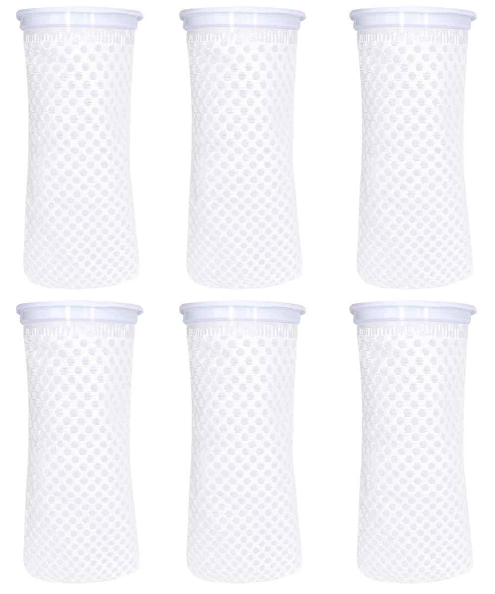 6 Pcs 4inch 150 Micron Honeycomb Filter Socks, Marine Aquarium Filter Socks 3D Honeycomb Design, Anti-Overflow Filter Sock for Saltwater Aquarium Use in Freshwater Saltwater Aquarium Pond Sumps