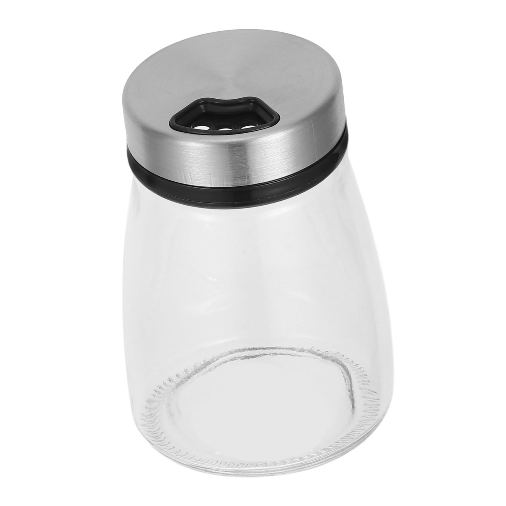 CIYODO Unique Salt Pepper Shaker Bottle Kitchen Seasoning Dispenser Glass Jar Powdered Sugar Container Heat Resistant Multifunctional Design