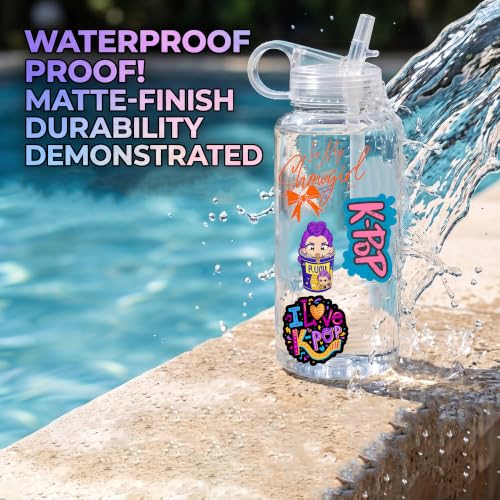 Image of AtOdds - 65 Pcs Kpop Hunter Girls Sticker Bundle - Hunterix - Premium Matte Waterproof Vinyl Stickers for Water Bottles, Phones, Laptop, Notebook Journal & Other Crafts