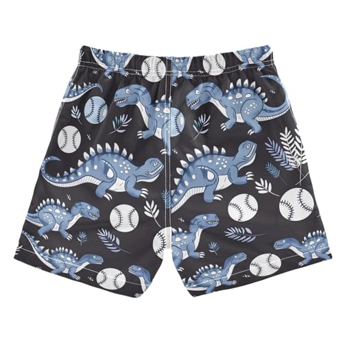 senya Dinosaur Baseball Cartoon Boys Swim Trunks Toddler Shorts Swimwear Boardshorts2