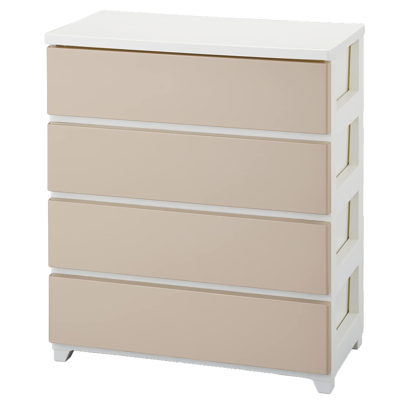 Amazon｜JEJアステージ(JEJ Astage) 収納ケース ベージュ ワイド 4段