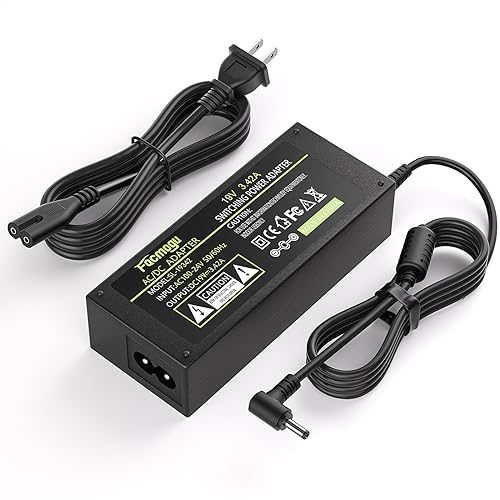 Image of Facmogu DC 19V 3.42A Power Supply, 65 Watt 100-240V AC to DC 19Volt Transformers, Power Adaptor Converter 5.5x2.5mm DC Plug with 2.42m / 7.94 feet Power Cord for Home Audio Bluetooth Stereo Receiver