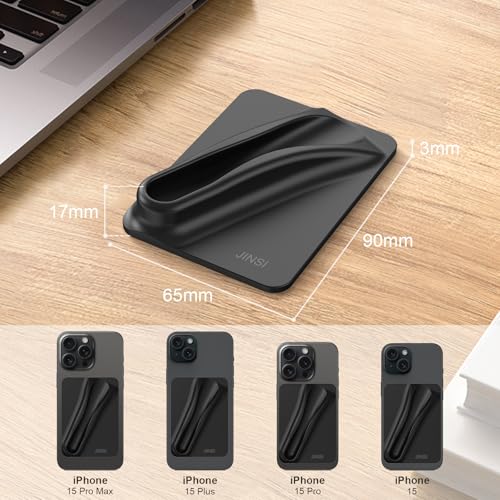 Lip Gloss Holder Phone Case, Secure Silicone Lipstick Lip Balm Holder of Cell Phone, Adhesive Stick On for Back, Compatible for iPhone Samsung Galaxy Moto and Android Smartphones, Black - image 2